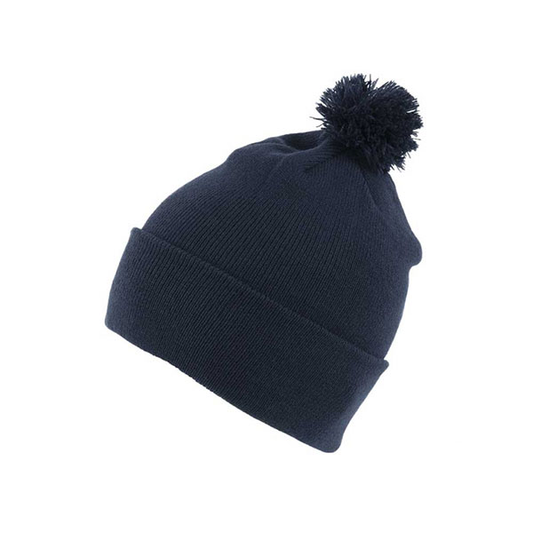 P172 Brand 47 Acrylic Bobble Knitted Beanie