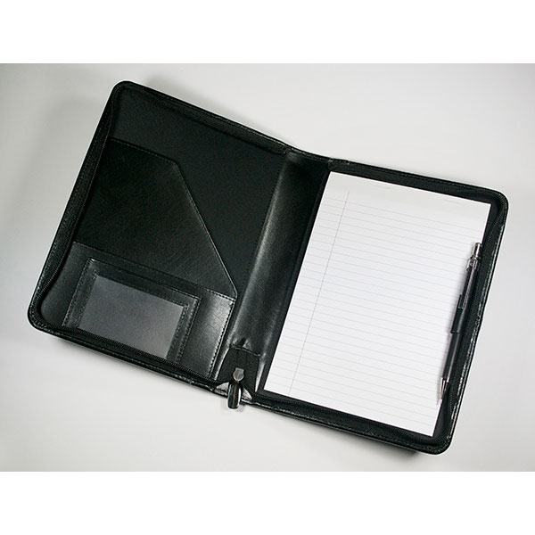 M117 Warwick Zipped Leather A5 Conference Folder