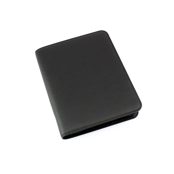 N065 Como rPET A5 Zipped Conference Folder - Debossed