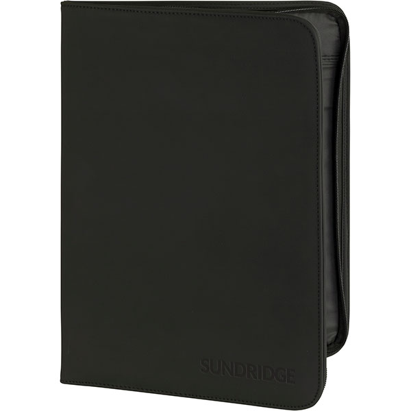 P069 Sundridge Recycled Zipped Folio - 1 Colour
