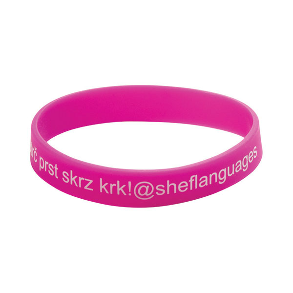 P077 Silicone Screen Printed Wristband