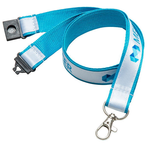 P080 20mm Printed Satin Applique Lanyard