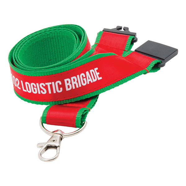 P080 20mm Printed Satin Applique Lanyard