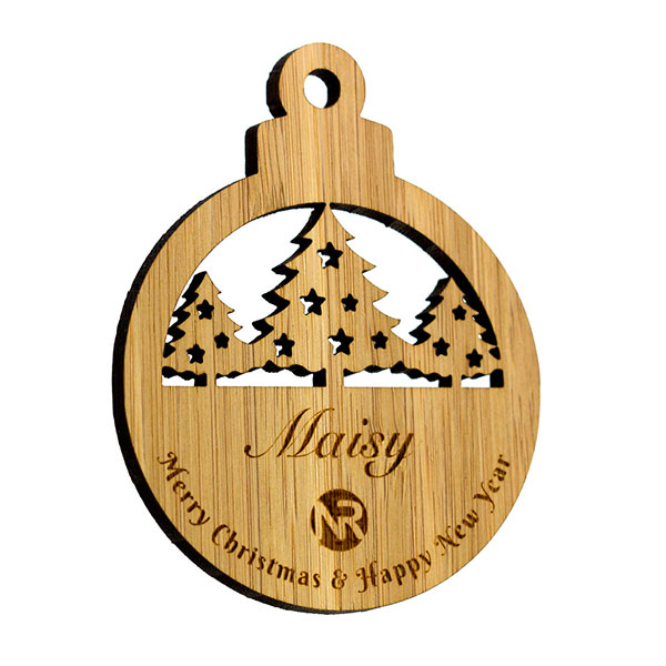 P085 Moso Bamboo Christmas Bauble