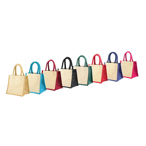 M131 Green & Innocent Mini Juko Jute Bag - Full Colour