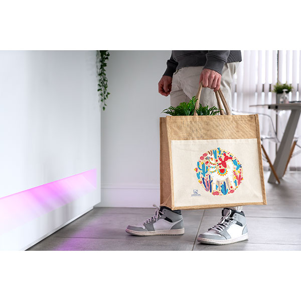 P073 Windsor Jute Shopper - Full Colour