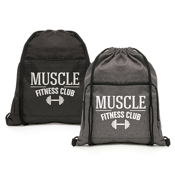 P072 Reef Dark Grey rPET Drawstring Bag