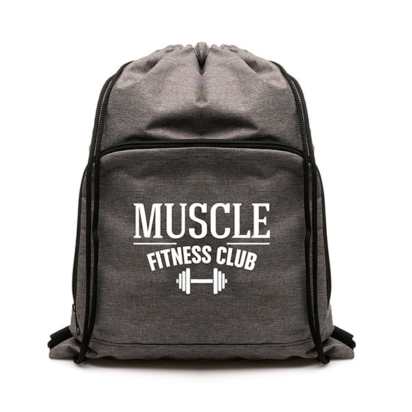 P072 Reef Dark Grey rPET Drawstring Bag