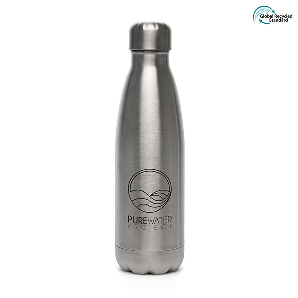 P105 Ashford Plus Recycled Stainless Steel Bottle - 1 Colour