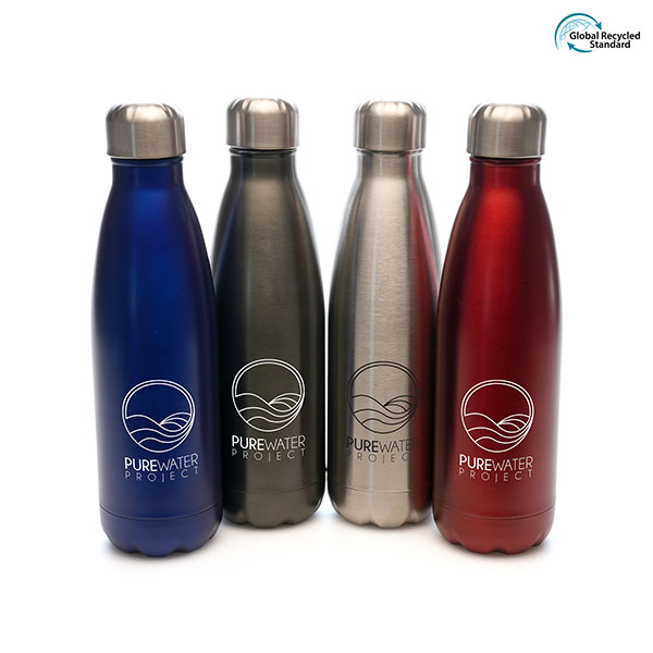 P105 Ashford Plus Recycled Stainless Steel Bottle - 1 Colour