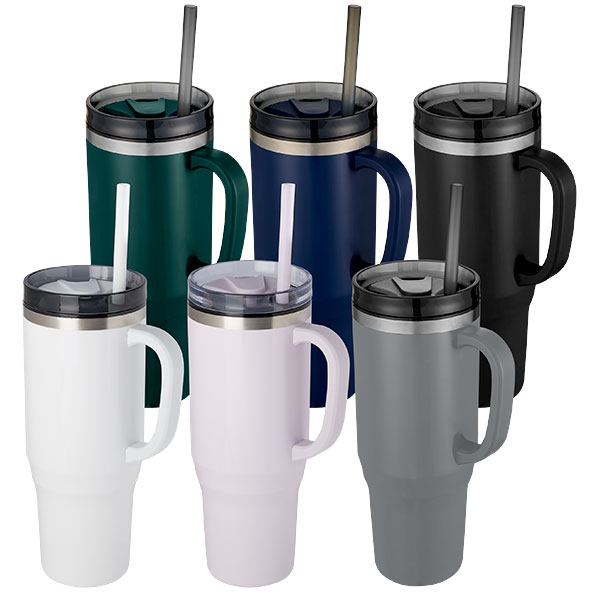 P102 Melbourne Insulated Tumbler with Straw - 1200ml