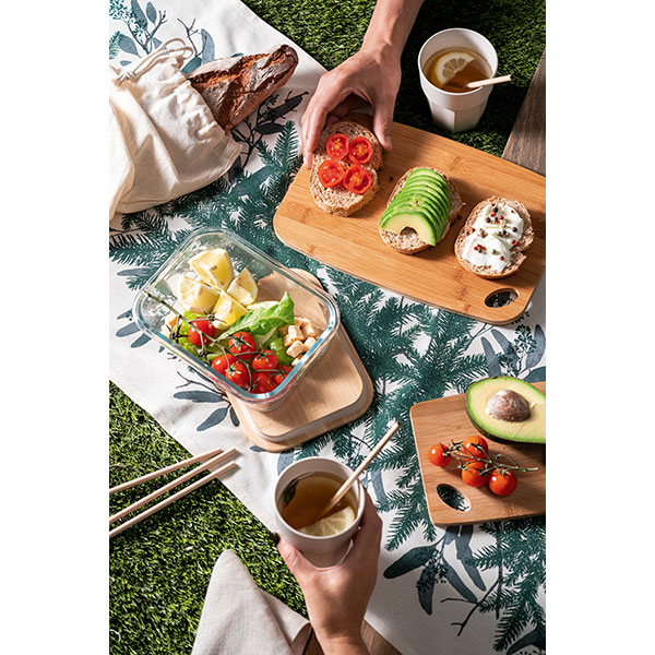 P056 Airtight Lunch Box with Bamboo Lid