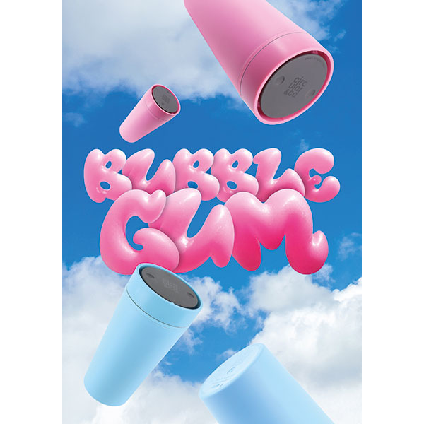 P108 Circular & Co 8oz Recycled Coffee Cup - Bubblegum - Full Colour