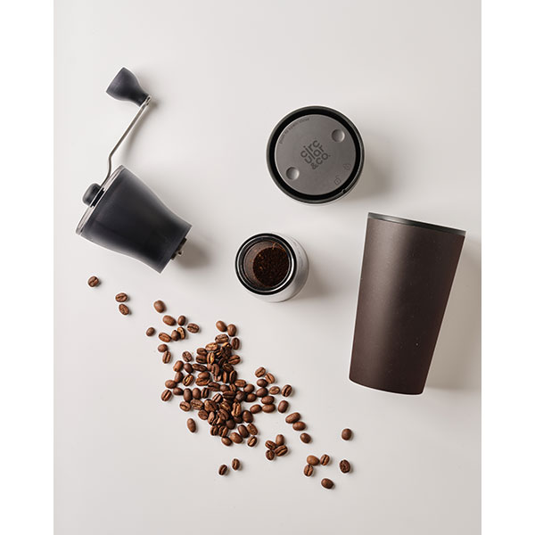 P108 Circular & Co 8oz Recycled Coffee Cup - Coffee Grounds - Full Colour