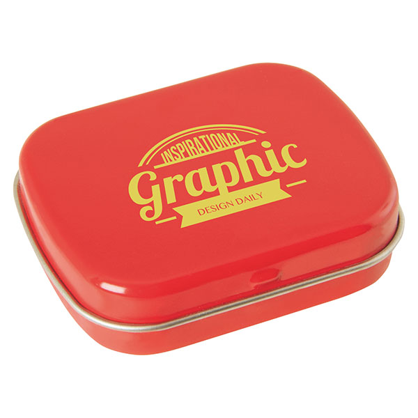 P087 Flat Mint Tin - 1 Colour