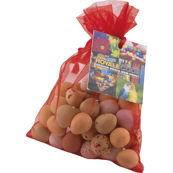 P086 Organza Bag with Mini Eggs - Large