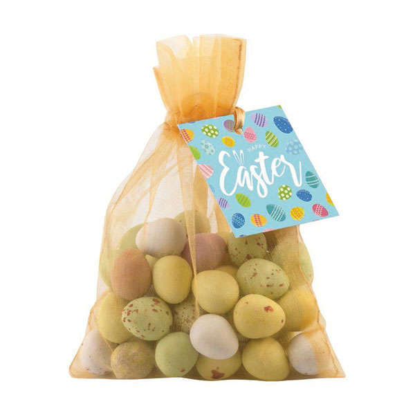 P086 Organza Bag with Mini Eggs - Large