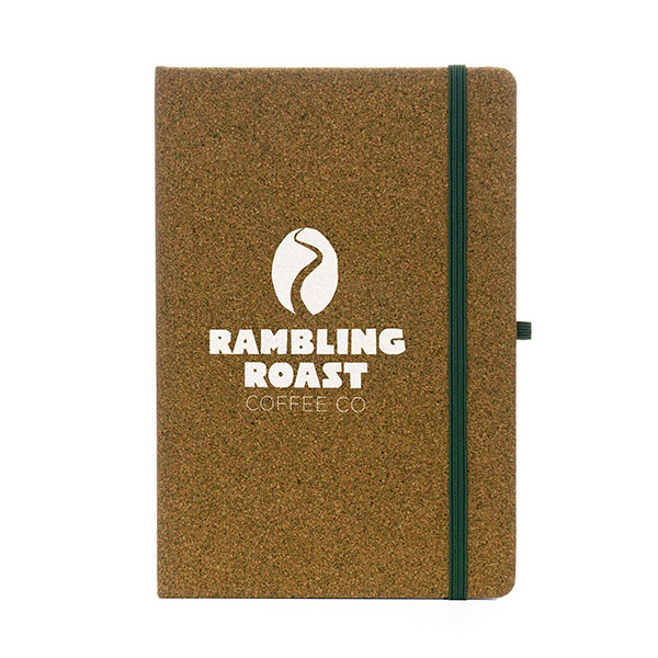 P146 Recycled Tea Ground and Cork A5 Notebook
