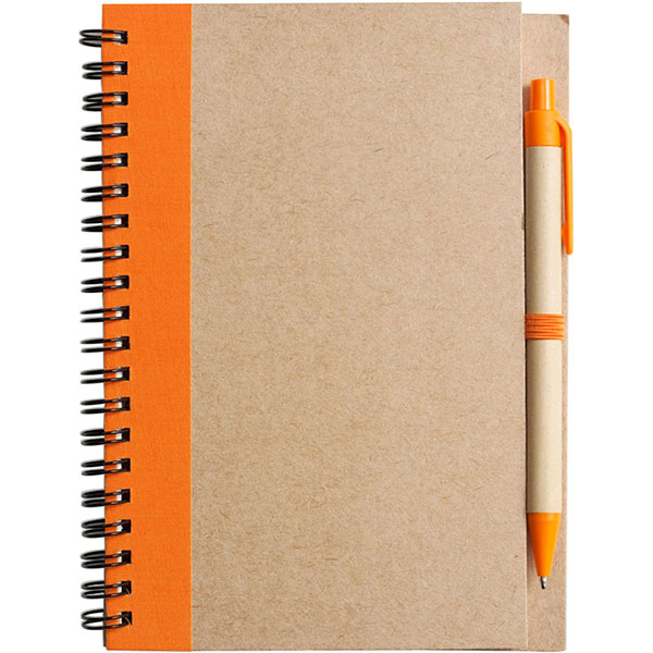 P142 Eco Wirobound Notebook with Ballpen - 1 Colour