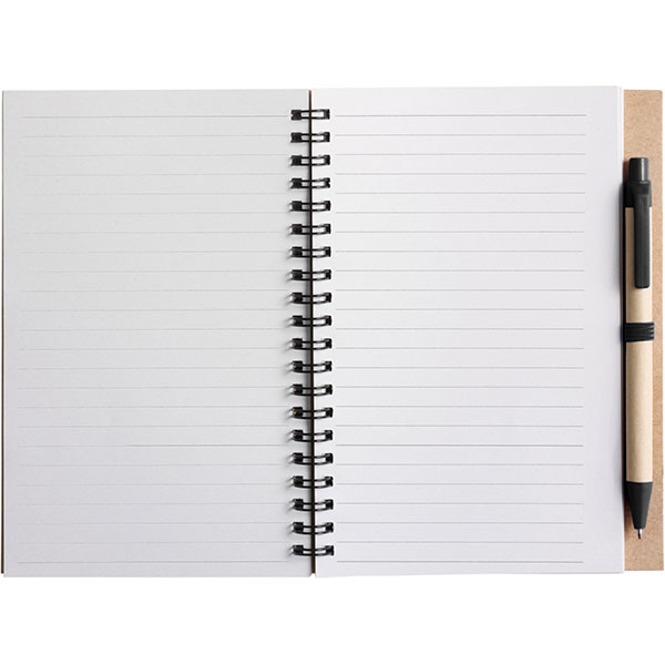 P142 Eco Wirobound Notebook with Ballpen - 1 Colour