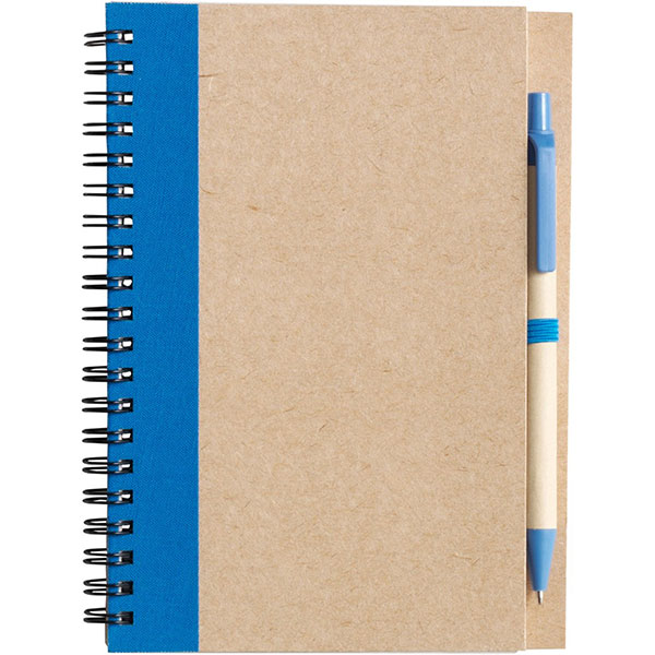 P142 Eco Wirobound Notebook with Ballpen - 1 Colour