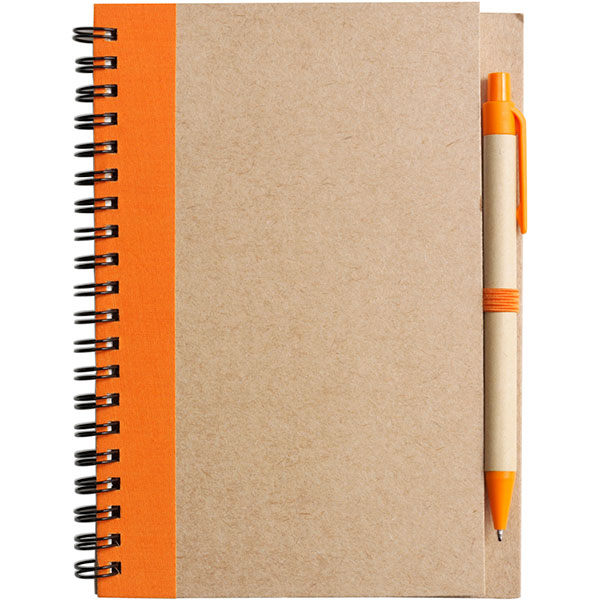 P142 Eco Wirobound Notebook with Ballpen - 1 Colour
