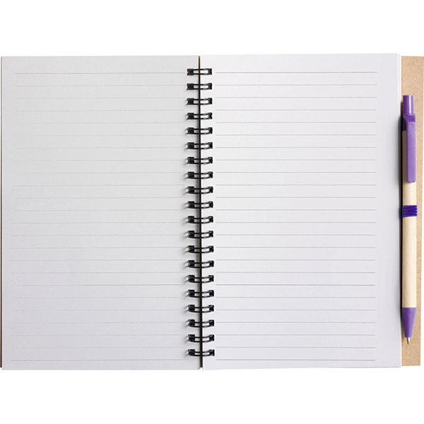 P142 Eco Wirobound Notebook with Ballpen - 1 Colour