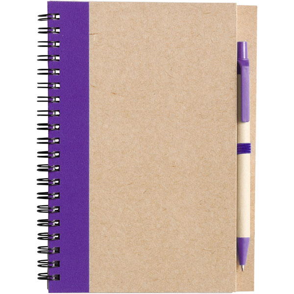 P142 Eco Wirobound Notebook with Ballpen - 1 Colour