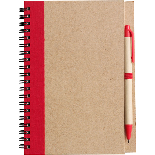 P142 Eco Wirobound Notebook with Ballpen - 1 Colour
