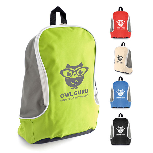 N063 Budget Style Polyester Backpack - Spot Colour