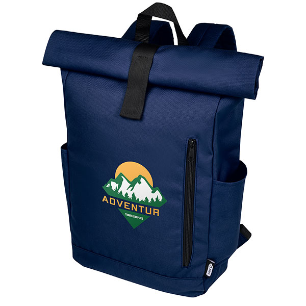 P068 Byron Recycled Roll Top Backpack - 1 Colour
