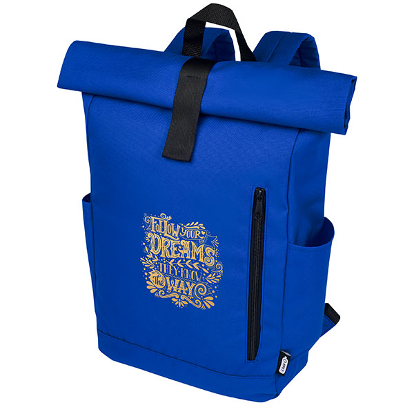 P068 Byron Recycled Roll Top Backpack - 1 Colour