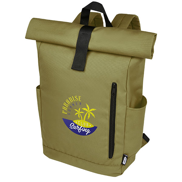 P068 Byron Recycled Roll Top Backpack - 1 Colour