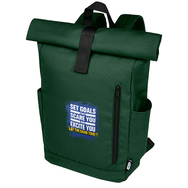 P068 Byron Recycled Roll Top Backpack - 1 Colour