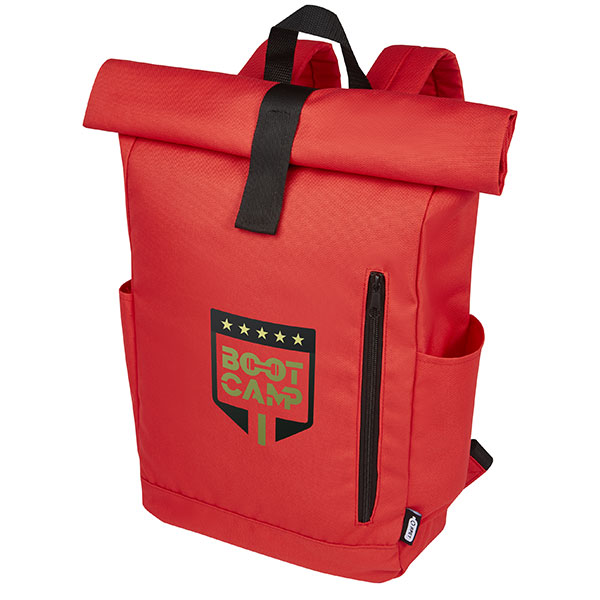 P068 Byron Recycled Roll Top Backpack - 1 Colour