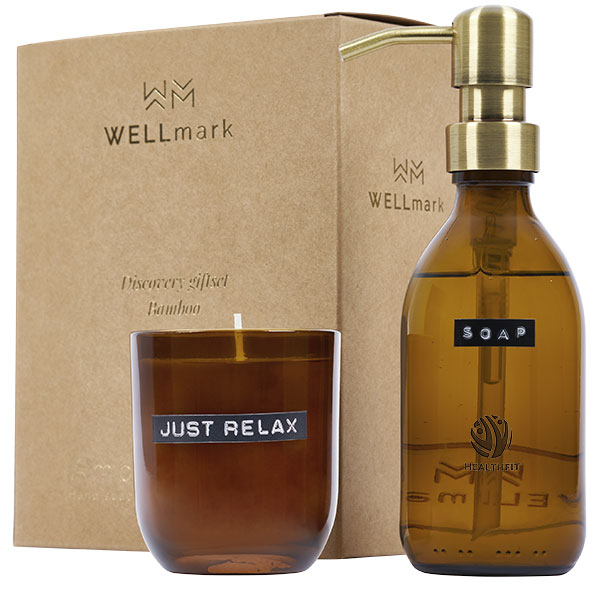 P031 Wellmark Discovery Hand Soap Dispenser and Scented Candle Set
