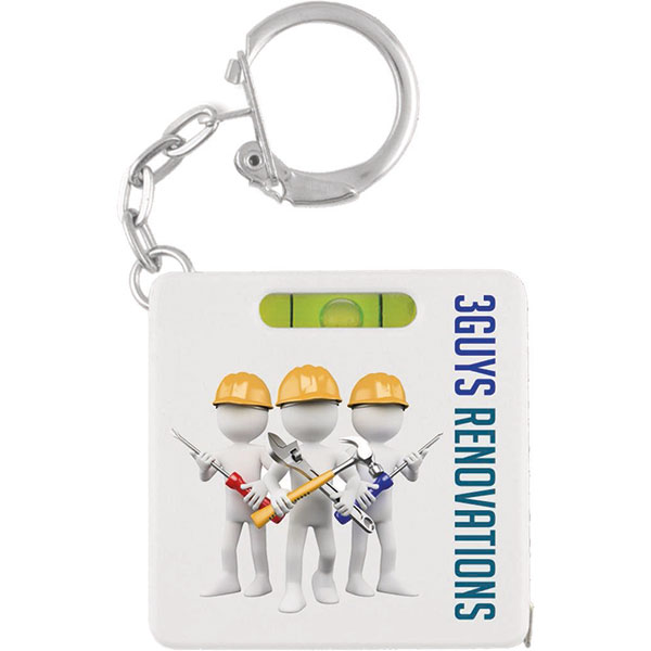 N040 Spirit Level Tape Measure Key Ring - Full Colour