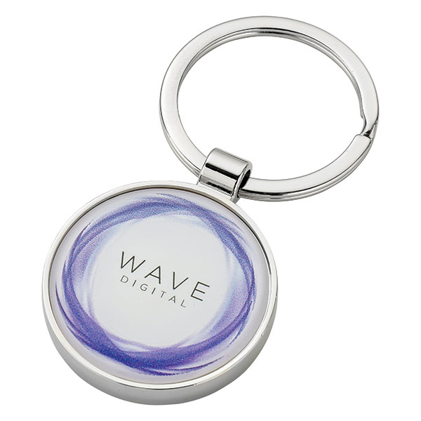 P037 Domed Metal Key Ring