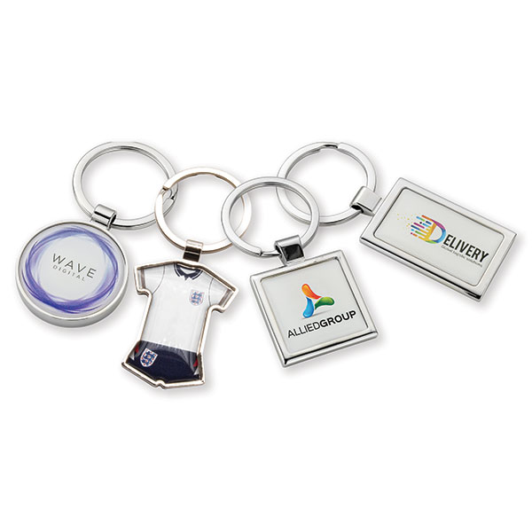 P037 Domed Metal Key Ring