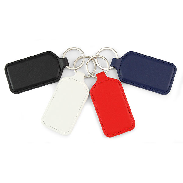 P037 Porto rPET Rectangular Key Ring - Full Colour