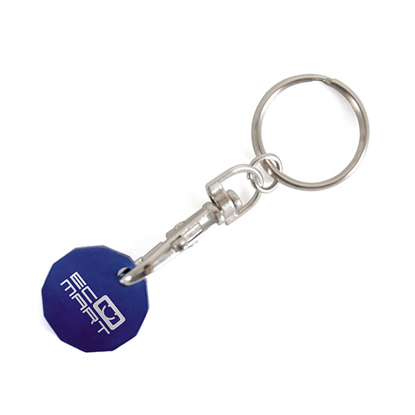 P034 Aluminium Trolley Token Key Ring