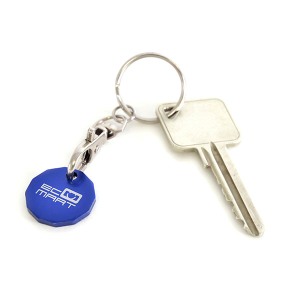 P034 Aluminium Trolley Token Key Ring