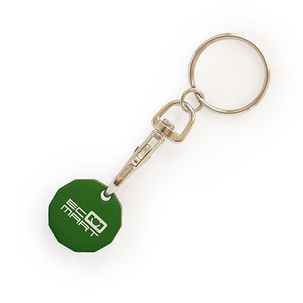 P034 Aluminium Trolley Token Key Ring