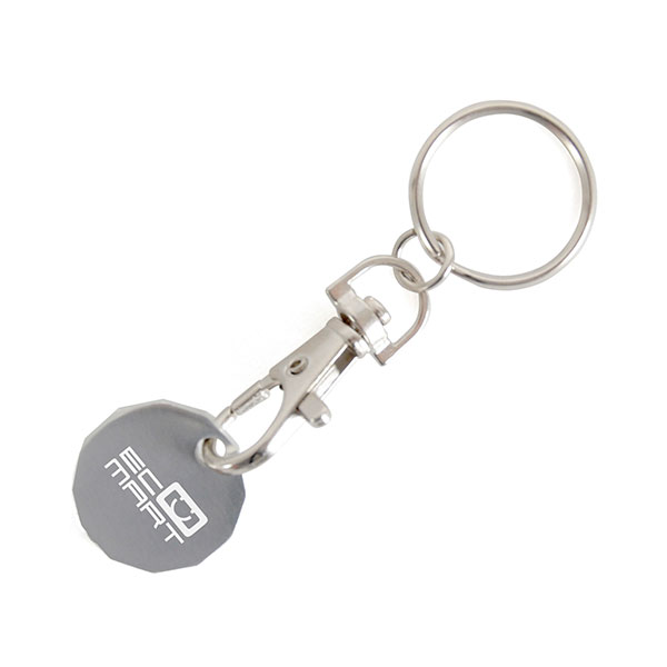 P034 Aluminium Trolley Token Key Ring
