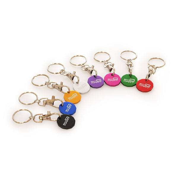 P034 Aluminium Trolley Token Key Ring