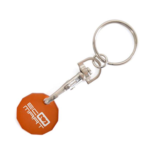 P034 Aluminium Trolley Token Key Ring