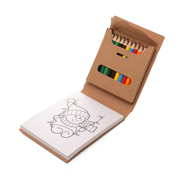P135 2 in 1 Colouring Pad and Pencils