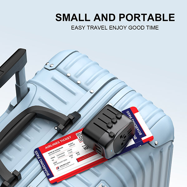 P025 Recycled Plastic Travel Adaptor