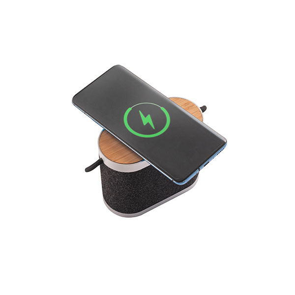 P023 Recycled Speaker with Wireless Charger