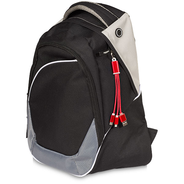 P021 Metal 3 in 1 Charging Cable with Key Ring - 1 Colour